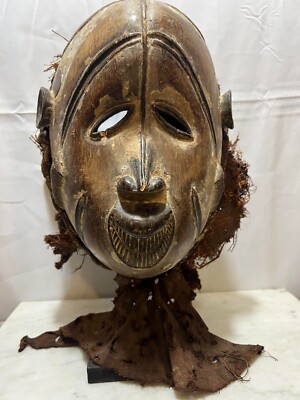 Antique Fang Mask Ngil Society Gabon African Art 13'' X 8'' X 4''African Art Deco