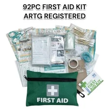 92 Pcs First Aid Kit Survival Bag for Travel, Camping, Hiking, Emergency Use