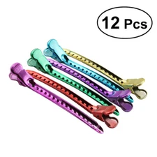12PCS Metal Duck Bill Hair Clip Clamp Barrette Headwear Hairdresser Hairpins
