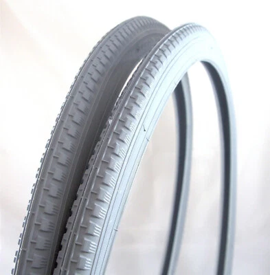 2 x Duro Nylon Wheelchair / Bike Tyre 20/1 3/8 New Grey 20 1 3/8 Free P&P Pair