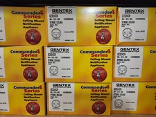 Fire Alarm Strobe Only, 24 VDC, Ceiling Mount, Red, Clear Lens, Gentex #GCS24CR