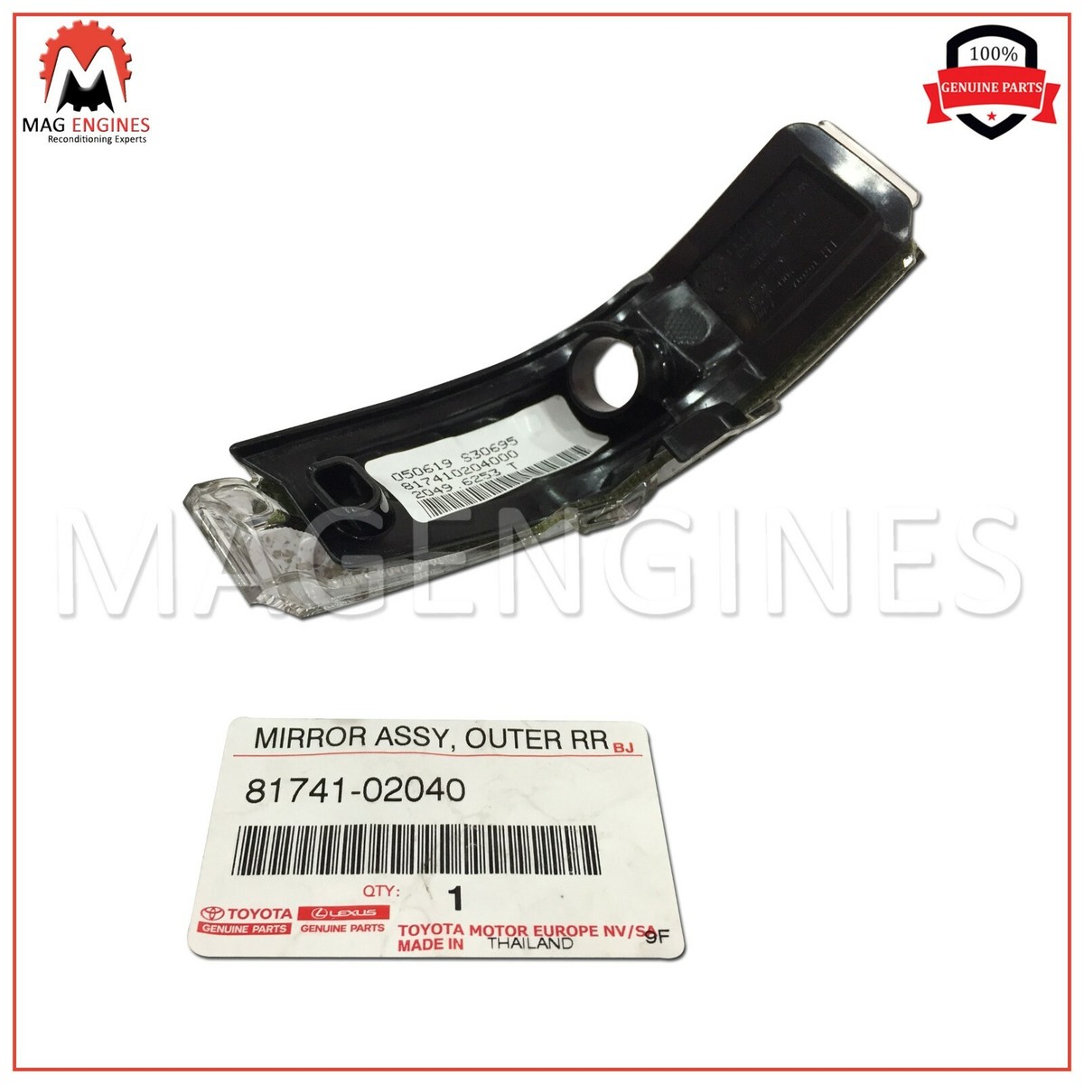 81741-02040 GENUINE OEM LENS, SIDE TURN SIGNAL LAMP, LH 8174102040