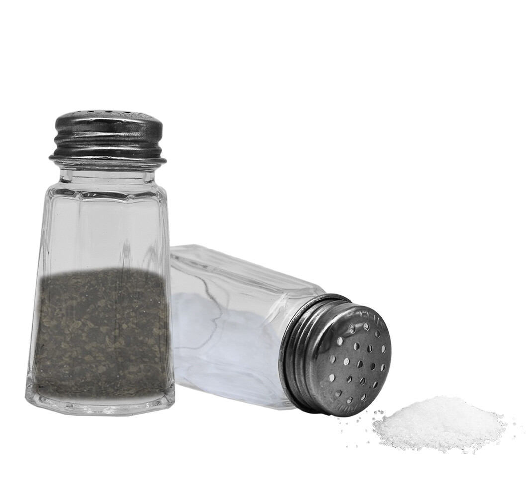 Set of Glass Salt and Pepper Shakers Dishwasher Safe eBay