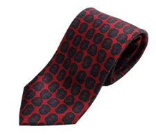 DRAKE'S London tie (21010-05)  fine pattern print Red
