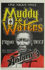 Muddy Waters Concert Poster 11 X 17 - Live 1978 Antone's Austin - Rare Poster