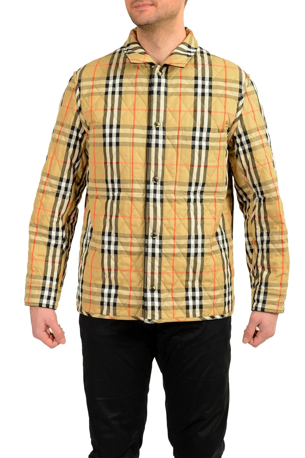 Burberry — Burberry Men's "W24-MW-Tec" Quilted Reversible Button Down Jacket US M IT 50