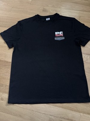 PC Racing UltraCool Motorcycle Graphic T-Shirt Men s XL Black Biker Tee