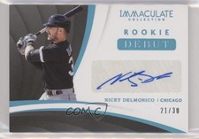 2018 Panini Immaculate Jersey Number 21/30 Nick Delmonico Nicky #RDS-ND Auto 8q4