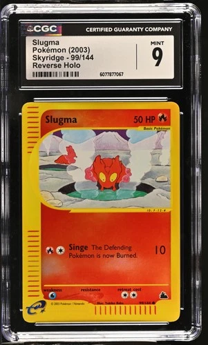 CGC 9 MINT Slugma 2003 Skyridge 99/144 Reverse Holo Pokemon Card