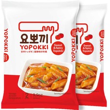 Yopokki Instantáneo Tteokbokki 9.9 Onzas Paquete De 2 Dulces Suave Picante Snack Coreano