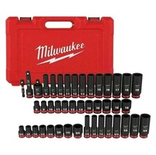 Milwaukee Shockwave Impact Duty 3/8 in Socket Set - 43 Piece 49-66-7009 - NEW 