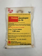 KODAK Developer D-76 7oz, Makes 1/2 Gallon, unopened bag Cat 146 4809