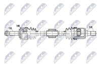 Antriebswelle Nty NPW-KA-422 FüR Kia Rio 3 Ub Cvvt Lpg