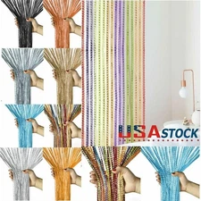 Tassel String Door Curtain Bling Ropes Room Divider Crystal Fringe  Window Door