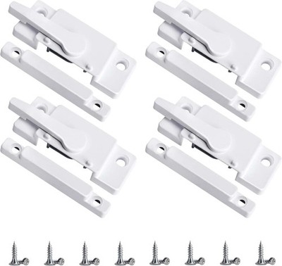 4 Pack Windows Sash Lock-Sliding Window Sash Locks for Single-Hung and Double...