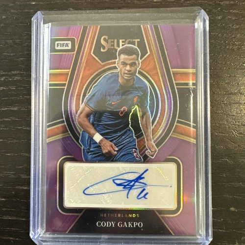 2022-23 Select FIFA Cody Gakpo Purple Prizm Autograph Auto #4/20 Netherlands