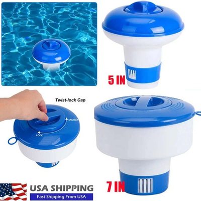 #ad #ad 5 7in Floating Chemical Dispenser Floater For Swimming Pool Spa Chlorine Tabs $7.34
