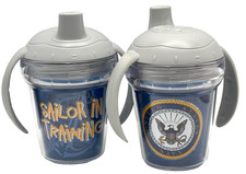 2 Tervis Sippy Cups  Sailor In Training  US NAVY, BPA Free 9mo 