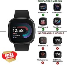 Meliya Metal Bands for Fitbit Sense Versa 4 3 Women Men Stainless Steel Strap