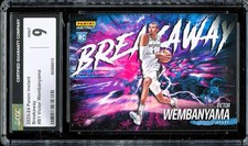 2023 Panini Instant BREAKAWAY 1/4085 COLOR BLAST VICTOR WEMBANYAMA ROOKIE CGC 9
