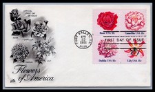 US FDC # 1876-1879 18c Flowers of America ArtCraft block S.Cancel 1981, 9c060