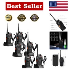 Long Range 16-Channel Walkie Talkies - Rechargeable  Water Resistant 6 Pack