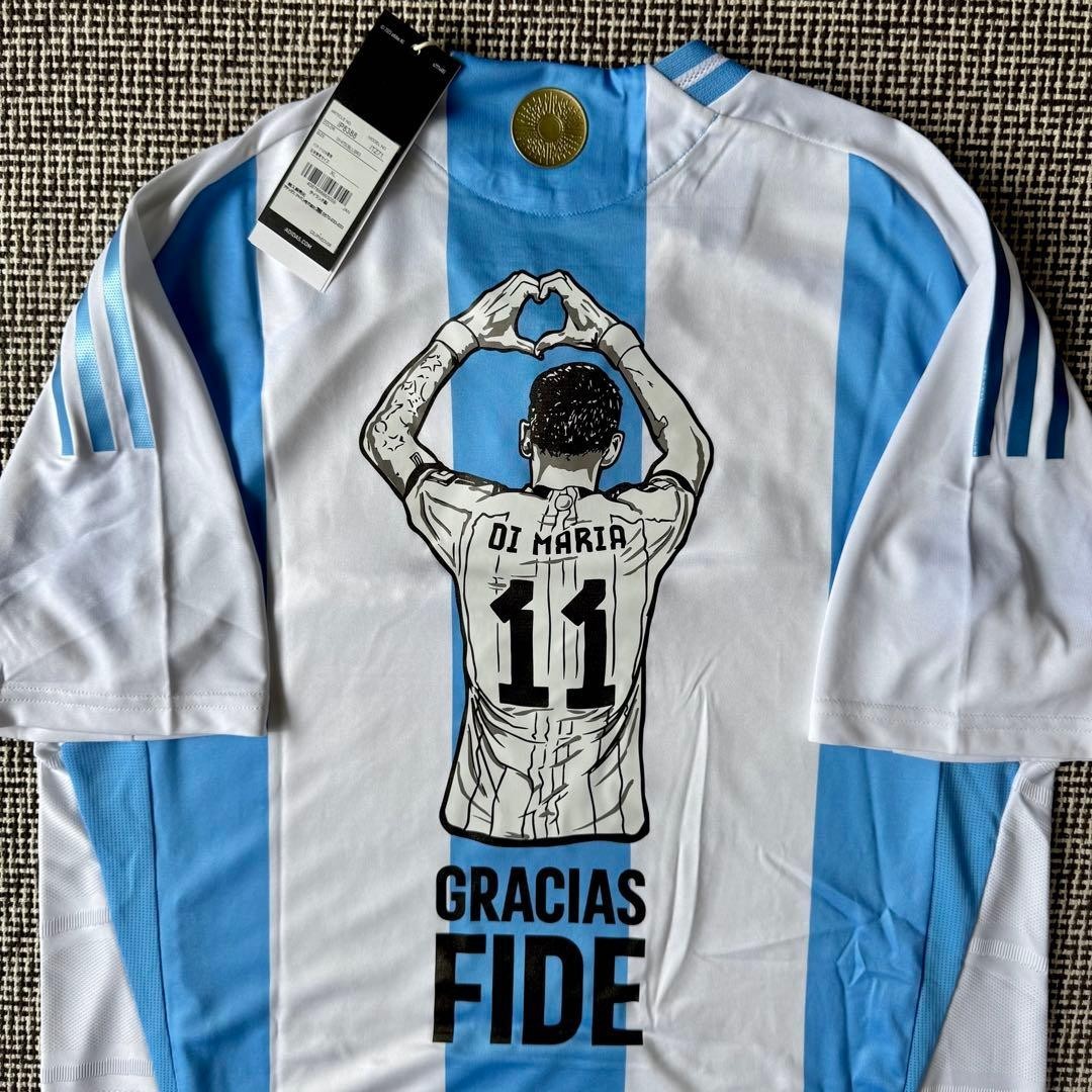 Angel Di Maria #11 Argentina 2024 Authentic Home Jersey M Gracias