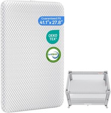 1.5in Mattress Fit Pack and Play  Baby Bassinet, Gel Memory Foam with