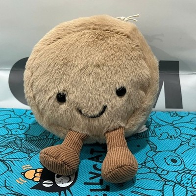 Jellycat Amuseables Mona Macaron Chocolate Brown Plush Bag Charm - NWT 2026