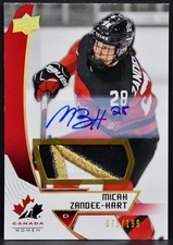 2019-20 UD Juniors Premium Swatch Autographs Micah Zandee-Hart Team Canada 199