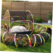 Outdoor Cat Enclosure 2-in-1, Catio with Pop Up 2-in-1 cat enclosures set
