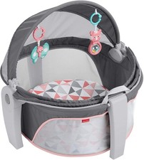 Fisher-Price Portable Baby Dome Bassinet Play Space, Rosy Windmill, Travel
