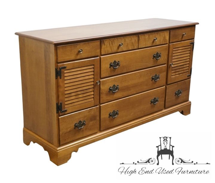 ETHAN ALLEN Heirloom Nutmeg Maple Colonial Early American 62