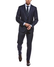 Canali 2Pc Wool Suit Men's Blue 46