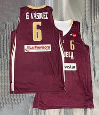 Throwback Vasquez #6 Team Venezuela Basketball Jersey Sewn Custom
