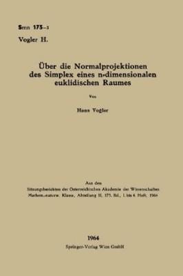 Hans Vogler Über die Normalprojektionen des Simplex eine (Paperback) (UK IMPORT)