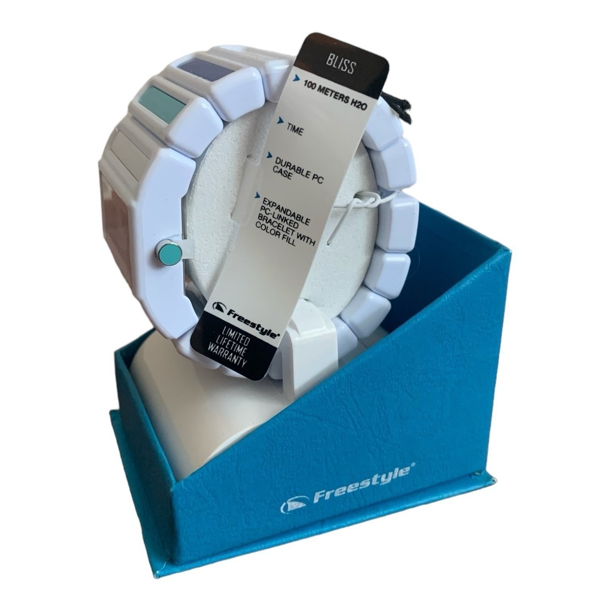 FREESTYLE The Bliss Black White Watch Colorblock Water Resistant Elastic Band FREESTYLE The Bliss White Blue Watch Colorblock Water  main image 4