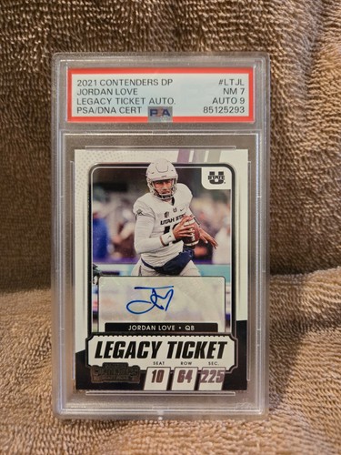2021 Panini Contenders Jordan Love Legacy Ticket Auto PSA 7 / PSA 9