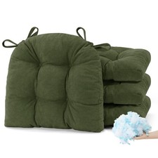 Kitchen Chair Cushions for Dining Room Chairs Seat Pads Set of 4 with Ties 18...