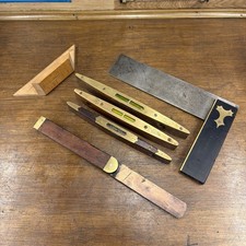 Vintage Wood Working Tools Bundle - Boat Levels - Square Etc Tool Job Lot 