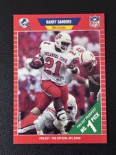 1989 Pro Set Barry Sanders HOF RC Detroit Lions Rookie Card #494 A1. rookie card picture