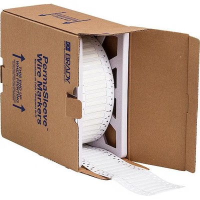Brady 2Lszh-187-2-Wt-M-4 Sleevelabel, White, Polyolefin, 1/2Inw
