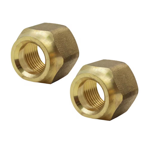 3/8 In. Forged Flare Brass Nut Fitting (2-Pack)