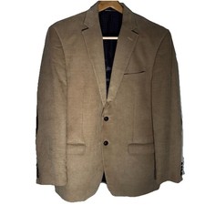 Chaps Ralph Lauren Corduroy Blazer Men 40R Tan Sport Coat Elbow Patches