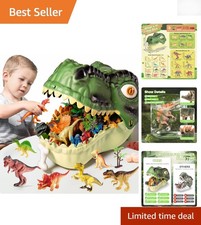 Dinosaur Toys for Kids 3-5,45PCS Realistic Jurassic Dinosaurs Figures with Eg...