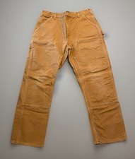 CARHARTT B01 Original Fit X2 Knee Brown Duck Canvas Work Pants 38 x 32 USA Made