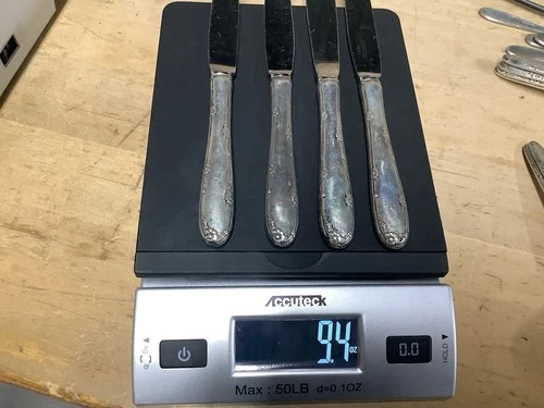 9.4 Oz. Sterling Silver .925 Scrap Towle Madeira 1948 Dinner Knife Handle Ounce