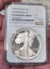 1995-W  $1  PROOF AMERICAN SILVER EAGLE (ASE/SAE) NGC PF69 UCAM Buy It Now!!