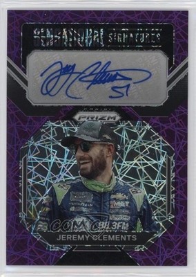 2023 Prizm Sensational Signatures Purple Velocity 19/99 Jeremy Clements Auto pu3