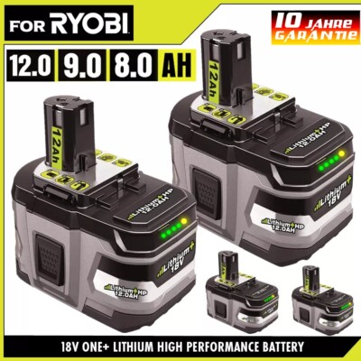 12Ah 18V 8Ah Akku für RYOBI One Plus Lithium RB18L50 P108 P104 RB18L40 Batterie
